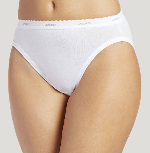 Pure Mulberry Silk French Cut Panties High Waist - Pearl White