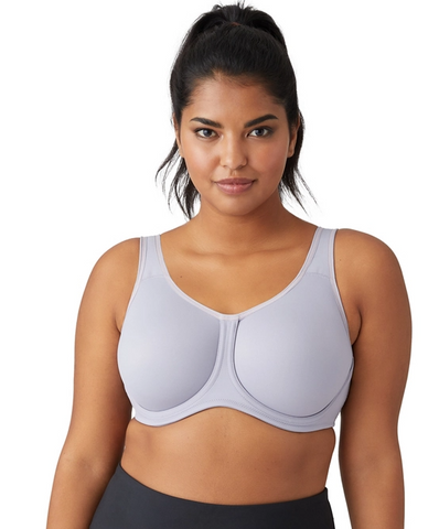 WACOAL - FREE EXPRESS SHIPPING -Simone Sport Bra- Lilac Gray with Zephyr