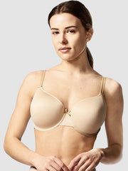 CHANTELLE - FREE EXPRESS SHIPPING -Basic Invisible Custom Fit Bra- Biscuit