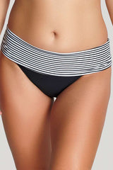 Panache Swimwear - Anya Stripe Fold top Pant SW0897 - Black/White - Thebra