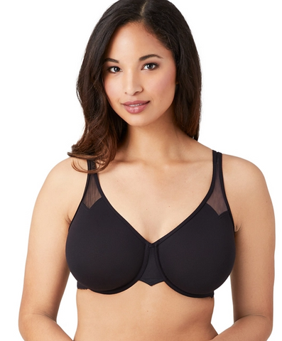  Womens Seamless Underwire Bandeau Minimizer Strapless Bra  For Big Busted Women Black 34D