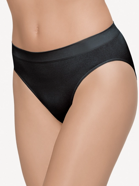 Black Seamless High Leg Knickers