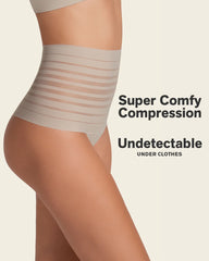 LEONISA SHAPEWEAR - FREE SHIPPING - UltraStripe Undetectable Thong Leonisa Panties