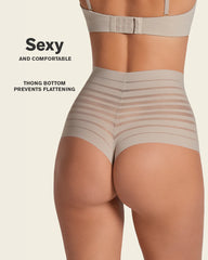 LEONISA SHAPEWEAR - FREE SHIPPING - UltraStripe Undetectable Thong Leonisa Panties