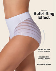 LEONISA SHAPEWEAR - FREE SHIPPING - Stripe Undetectable Leonisa Panties