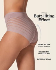 LEONISA SHAPEWEAR - FREE SHIPPING - Stripe Undetectable Leonisa Panties