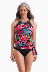 SHAPE SOLVER - FREE EXPRESS SHIPPING - Secret Jungle High Neck Tankini Shape Solver Swimwear