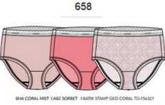 Jockey Panties - Classic Comfort Cotton 3 Pack French Cut 7625/7627 - Coral Mist, Sorbet, Geo Coral (658)