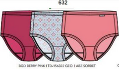Jockey Panties - Elance Cotton Comfort 3 Pack French Cut 7461/7467 - Berry Pink, Geo, Sorbet (632)