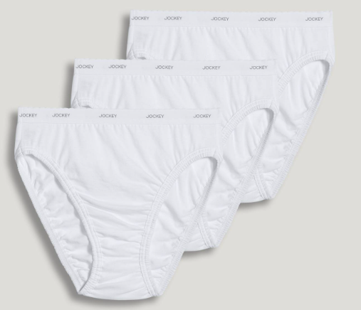 Women's Jockey 3-Pack French Cut (White Color) Cotton Comfort