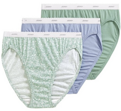 Jockey Panties - Classic Comfort Cotton 3 Pack French Cut 7625/7627 - Lake Sky, Floral, Sage Mint