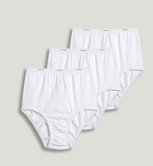 Jockey Panties - Classic Comfort Cotton 3 Pack Brief 7623/7626 - White