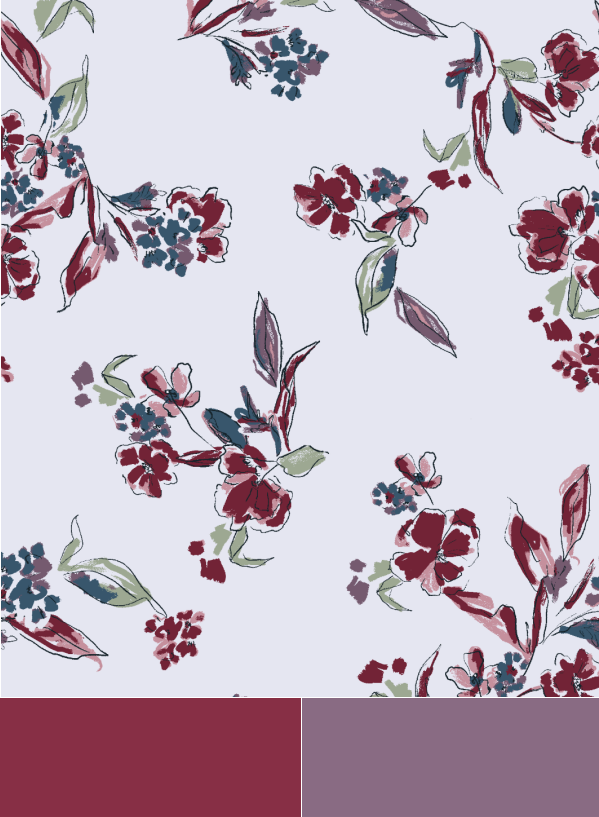 Jockey Panties - Elance Cotton Comfort 3 Pack French Cut 7461/7467 - Warm Floral/Red Pear/Silver Plum