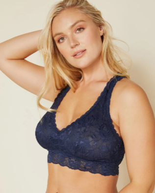 COSABELLA - FREE EXPRESS SHIPPING -Never Say Never Curvy Racerback Bralette- Navy
