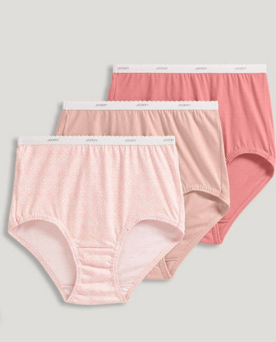 JOCKEY - FREE SHIPPING - Classic Comfort Cotton 3 Pack Brief Jockey Panties