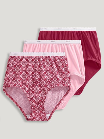 JOCKEY - FREE SHIPPING - Classic Comfort Cotton 3 Pack Brief Jockey Panties