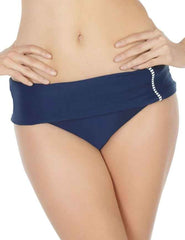 Panache Swimwear - Veronica Fold Pant SW1647 - Navy Strip - Thebra