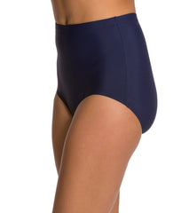 Penbrooke Swimwear - Solid Girl Leg Bikini Bottoms 42546 - Navy - Thebra