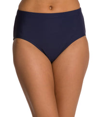 Penbrooke Swimwear - Solid Basic Pant Bikini Bottom With Tummy Control 42545 - Navy - Thebra