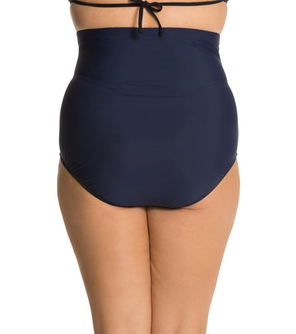 Penbrooke Swimwear - Ultra High Waist Bikini Bottoms 42547 - Navy - Thebra