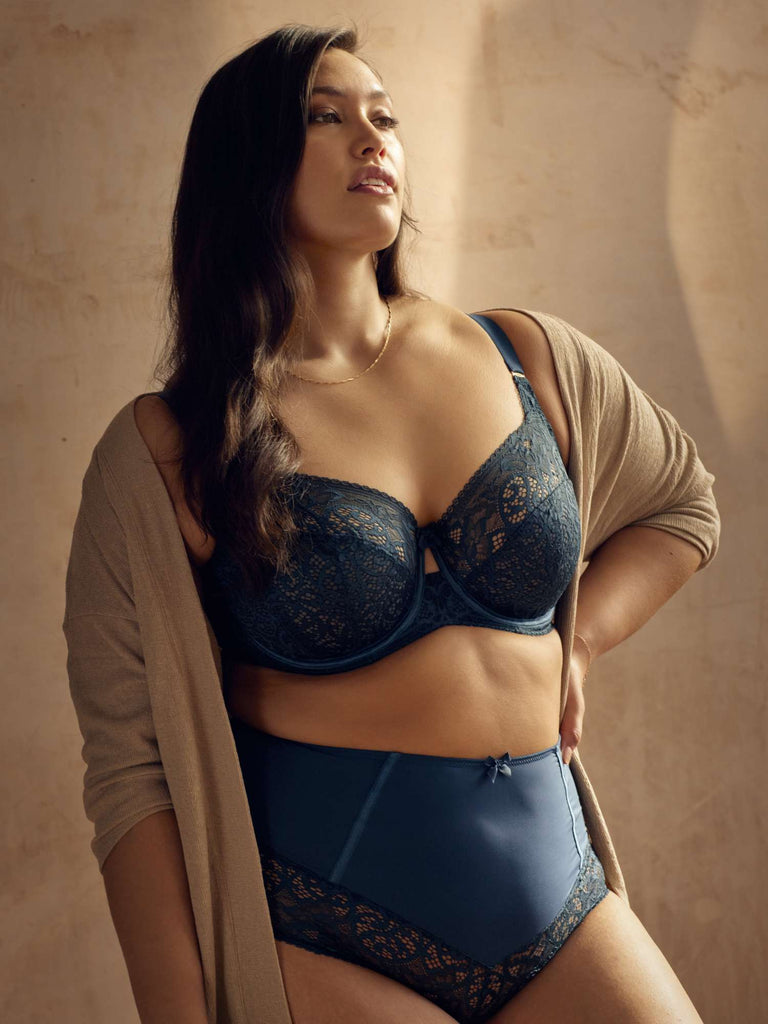 Plus Size Figure Types in 36F Bra Size H Cup Sizes Fawn by Elomi Multi  Section Cups, Racerback and Three Section Cup Bras