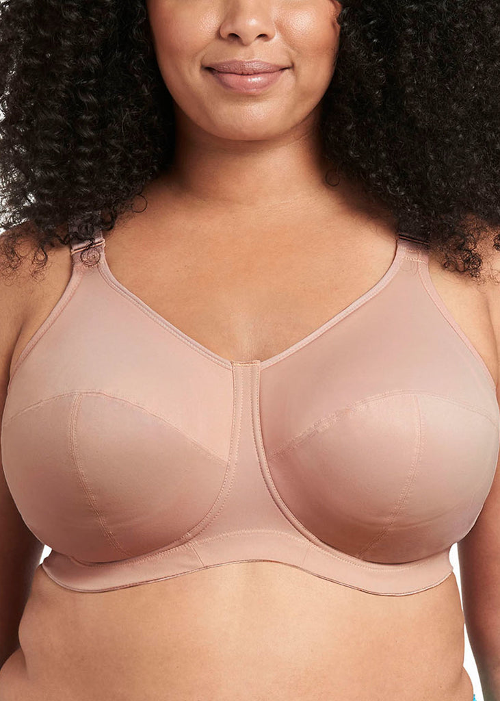 LEADING LADY Molded Padded Seamless Wirefree Bra, Cherry Blossom, 40DD 