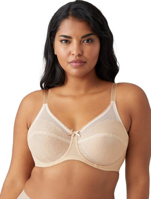 Wacoal Retro Chic Full Figure Underwire Bra 34G Style 855186 Ivory Lace -  Helia Beer Co