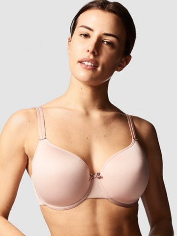 Chantelle Bra - Basic Invisible Smooth Custom Fit 1241 - Soft Pink FREE EXPRESS SHIPPING