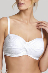 Panache Swimwear - Anya Crochet Bandeau SW1253 - White - Thebra