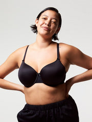Chantelle Bra - Basic Invisible Smooth Custom Fit 1241 - Black - FREE EXPRESS SHIPPING