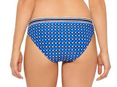 Captiva Swimwear - Seaside Dot Banded Bikini Bottoms 33SD1048 - Blue - Thebra