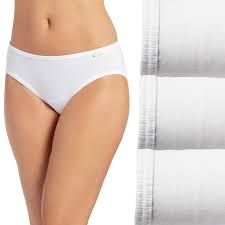 Jockey Panties - Elance Cotton Comfort 3 Pack Bikini 7462 - White - Thebra